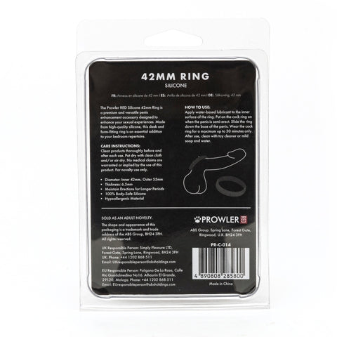 Prowler Red Silicone 42mm Cock Ring Comfortable Fit > Sex Toys For Men > Love Rings