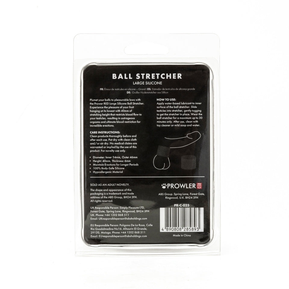 Prowler Red Large Silicone Ball Stretcher For Men Comfort > Sex Toys For Men > Love Rings