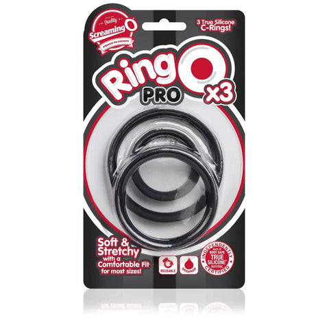 Screaming O Ringo Pro X3 Silicone Cock Ring Trio Pack COCK RING Set