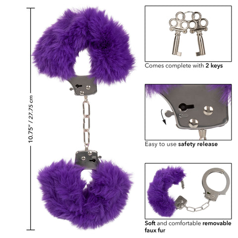 Ultra Fluffy Purple Furry Handcuffs For Couples Play > Bondage Gear > Handcuffs