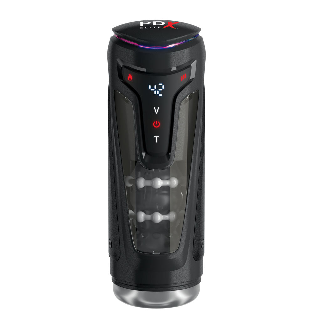PDX Elite Moto-Bator Pro – USB Rechargeable Auto Stroker with Thrusting, Vibration, and Warming Functions > Sex Toys For Men > Masturbators Premium
