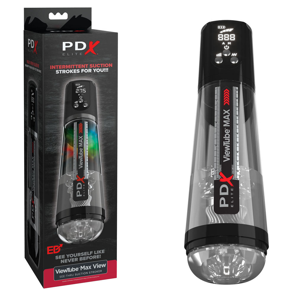 PDX Elite ViewTube Max Clear Suction Auto Stroker Male Masturbator > Sex Toys For Men > Masturbators > Vibrating Main image