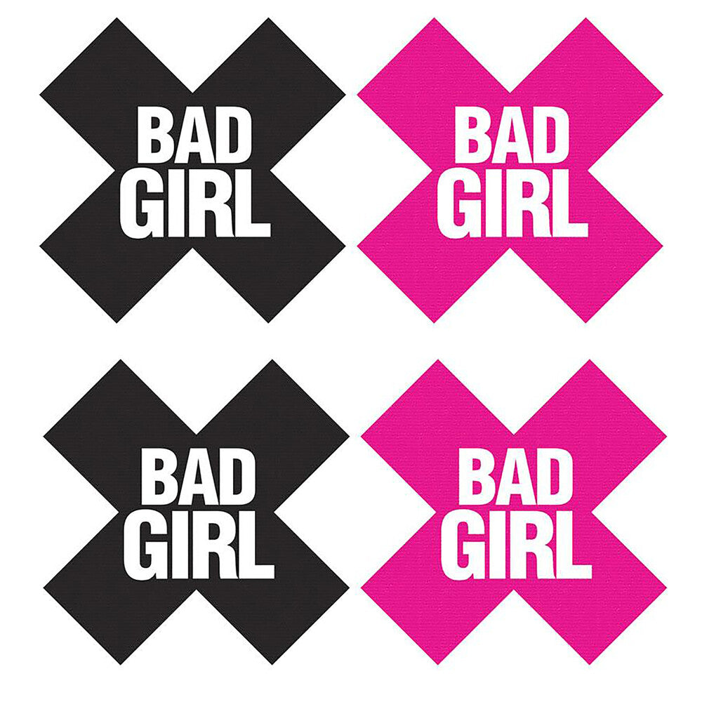 Peekaboo Pasties Bad Girl (Pink and Black) – Lingerie Pasties > Clothes > Pasties Main image