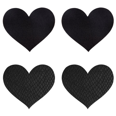 Peekaboo Pasties Black Hearts Pasties