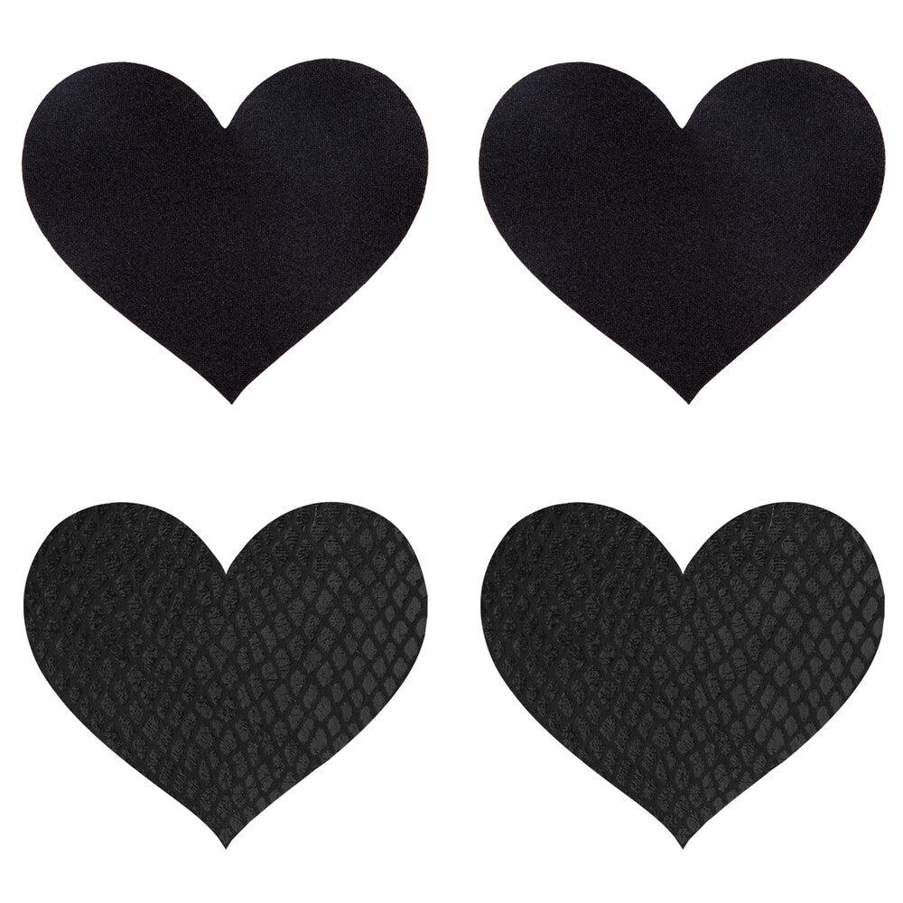 Peekaboo Black Hearts Pasties – Heart-Shaped Pasties > Clothes > Pasties Main image