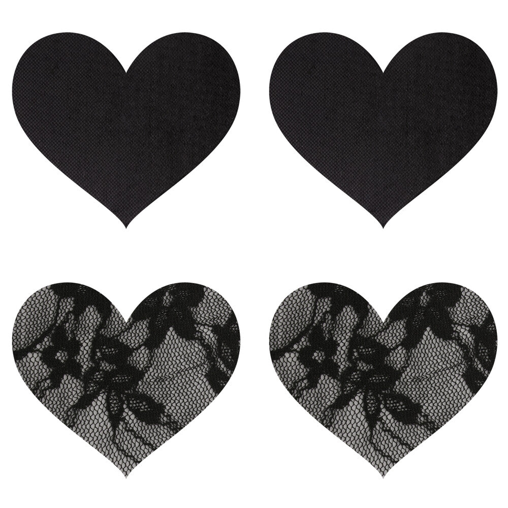Peekaboo Pasties Satin and Lace Hearts Default Title Pasties
