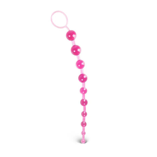 Pink Chain Of 10 Anal Beads Default Title > Anal Range > Anal Beads