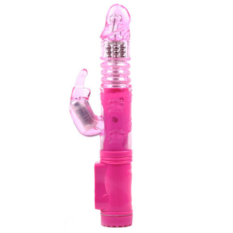 Pink Rabbit Vibrator With Thrusting Motion Default Title VIBRATORS-RABBIT