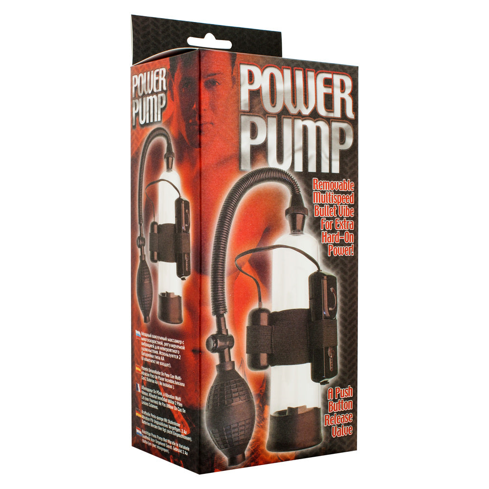 Power Pump Vibrating – Multi-Speed 19cm Penis Pump with Removable Vibrator Secondary image