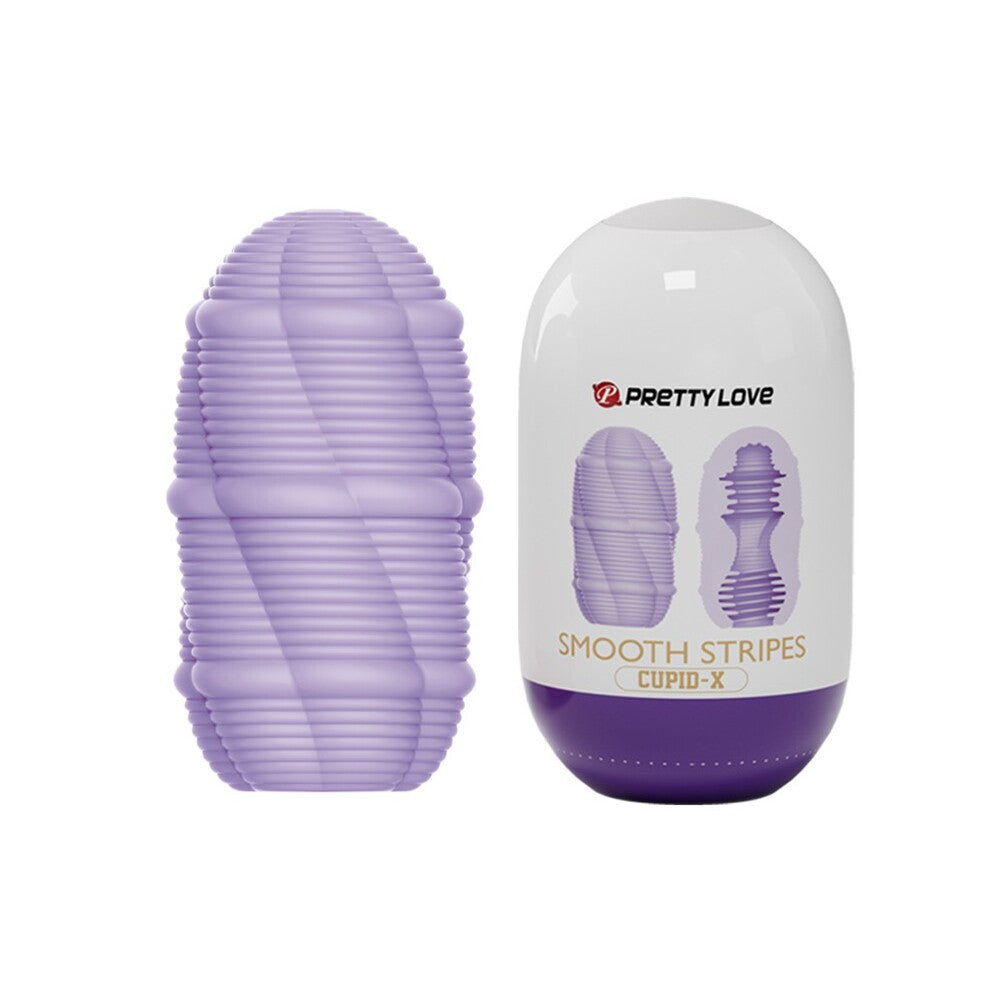 Pretty Love Cupid X Smooth Stripes Male Masturbator Pro Purple Strokers - Manual