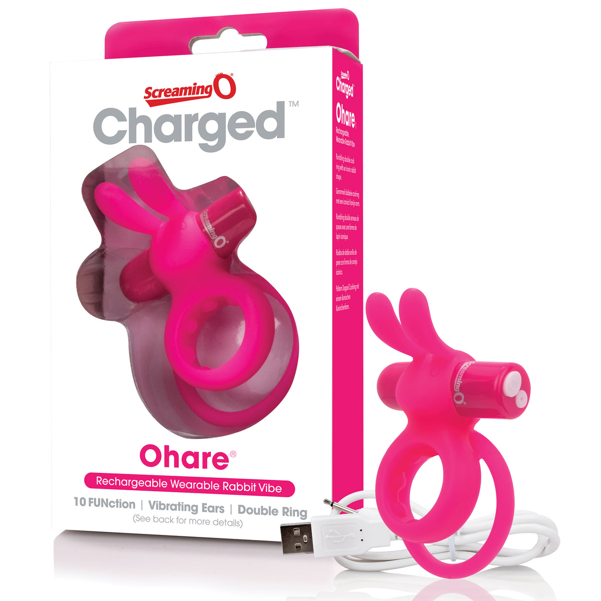Charged Ohare Rechargeable Double Cock Ring True Silicone – Couples' Intimacy Vibrator > Sex Toys > Couples Toys