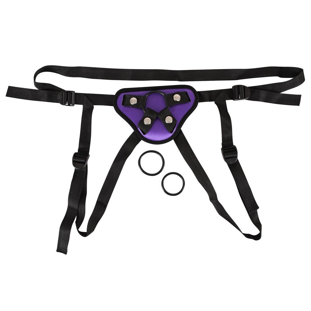Purple And Black Universal Strap On Harness Adjustable Default Title > Realistic Dildos and Vibes > Strap On Harnesses