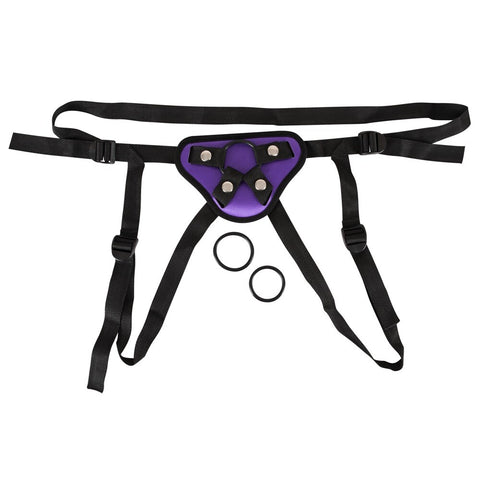 Purple And Black Universal Strap On Harness Adjustable Default Title > Realistic Dildos and Vibes > Strap On Harnesses