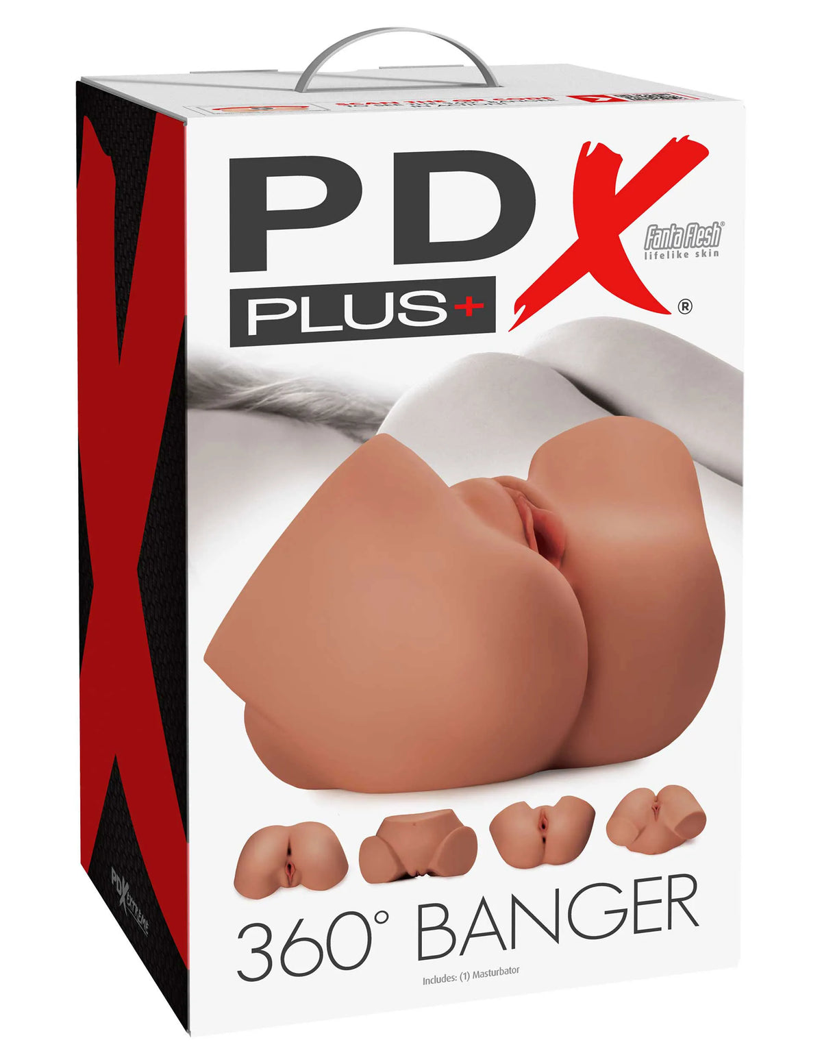 Pipedream PDX Plus 360 Degree Banger – Soft Lifelike Material Masturbator > Sex Toys For Men > Assbators