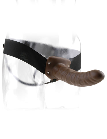 Fetish Fantasy 8 Inch Hollow Strap-On Dildo Brown > Sex Toys For Men > Penis Sleeves