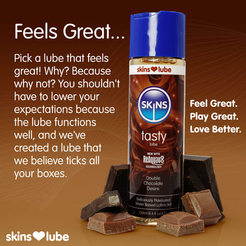Skins Double Chocolate Desire (130ml) – Water-Based Lubricant > Lube > Flavoured