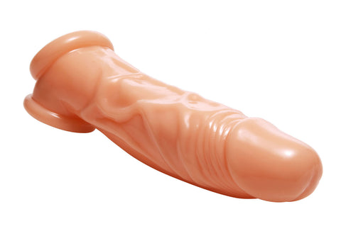 Size Matters Realistic Flesh Penis Enhancer and Ball Stretcher 8 Inch > Sex Toys For Men > Penis Sleeves