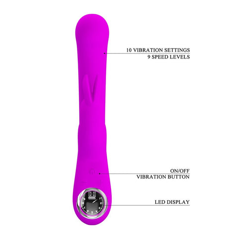 Pretty Love Lamar Led Rechargeable Rabbit Vibrator Toy VIBRATORS-RABBIT