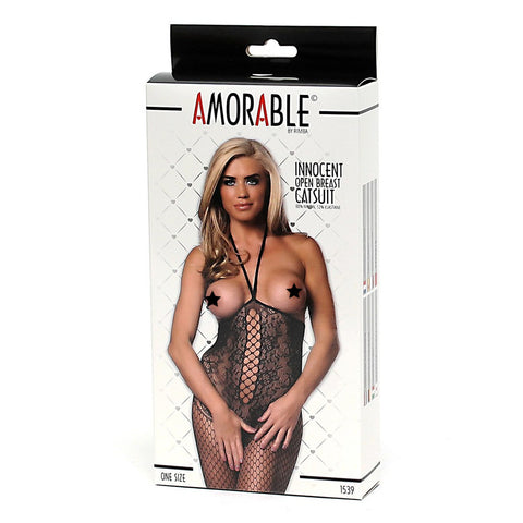 Innocent Black Open Breast Catsuit > Clothes > Bodies and Playsuits