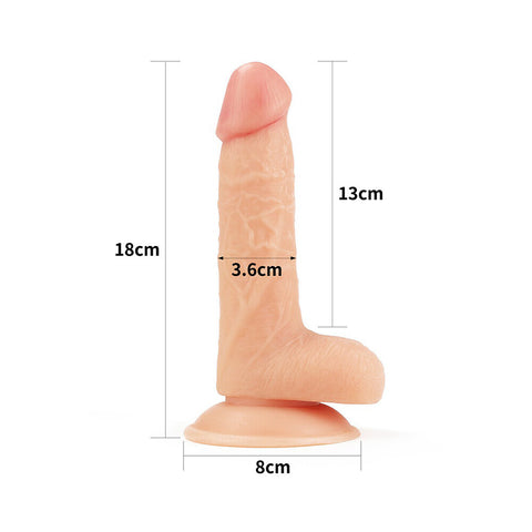 Lovetoy 7 Inch Ultra Soft Dude Dildo Realistic Silicone > Realistic Dildos and Vibes > Realistic Dildos