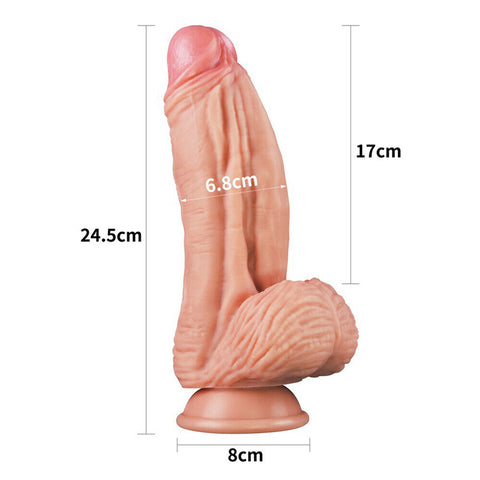 Lovetoy 10 Inch Dual Layered Silicone Cock > Sex Toys > Other Dildos