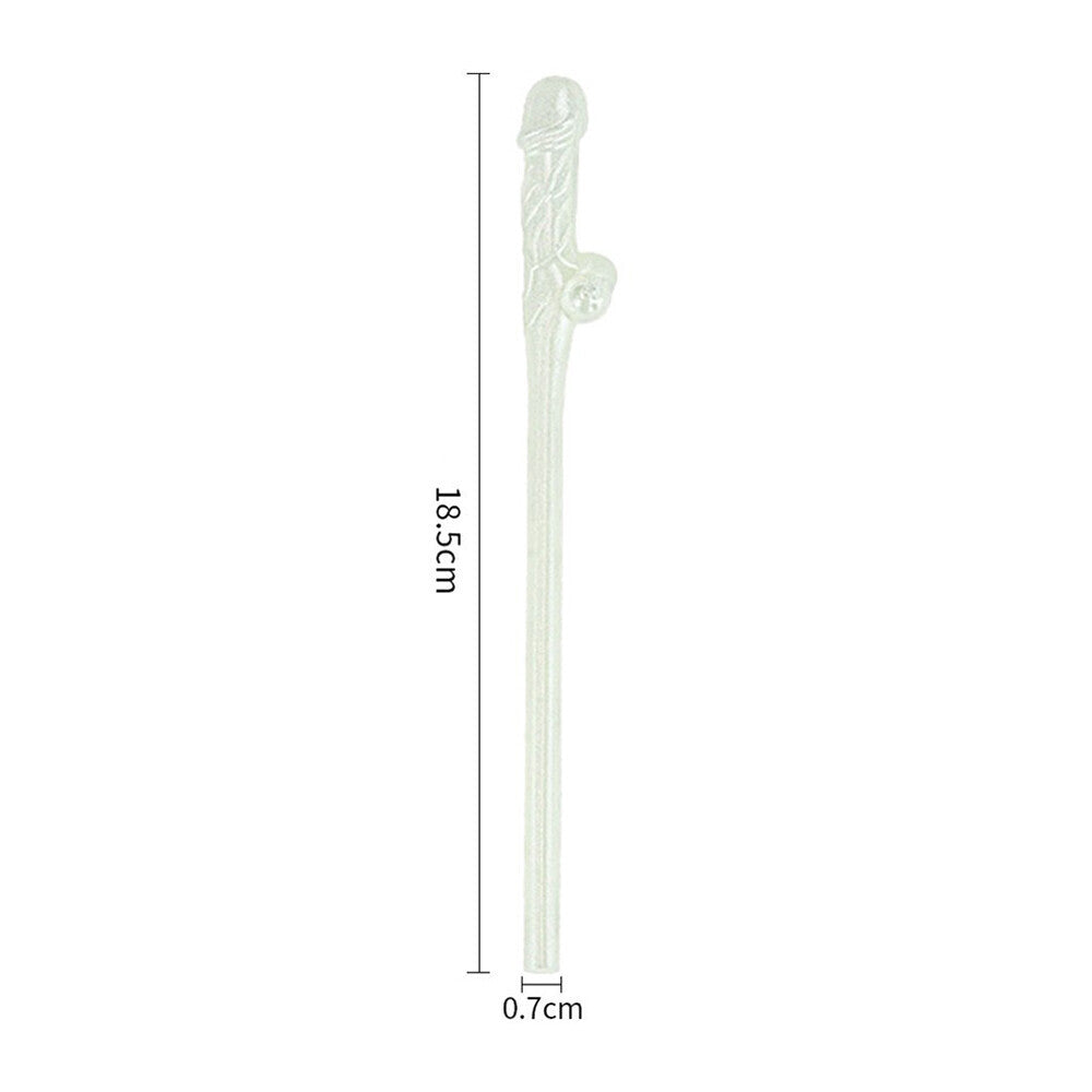 Lovetoy Pack Of 9 Willy Straws Glow In The Dark Hen And Stag Nights