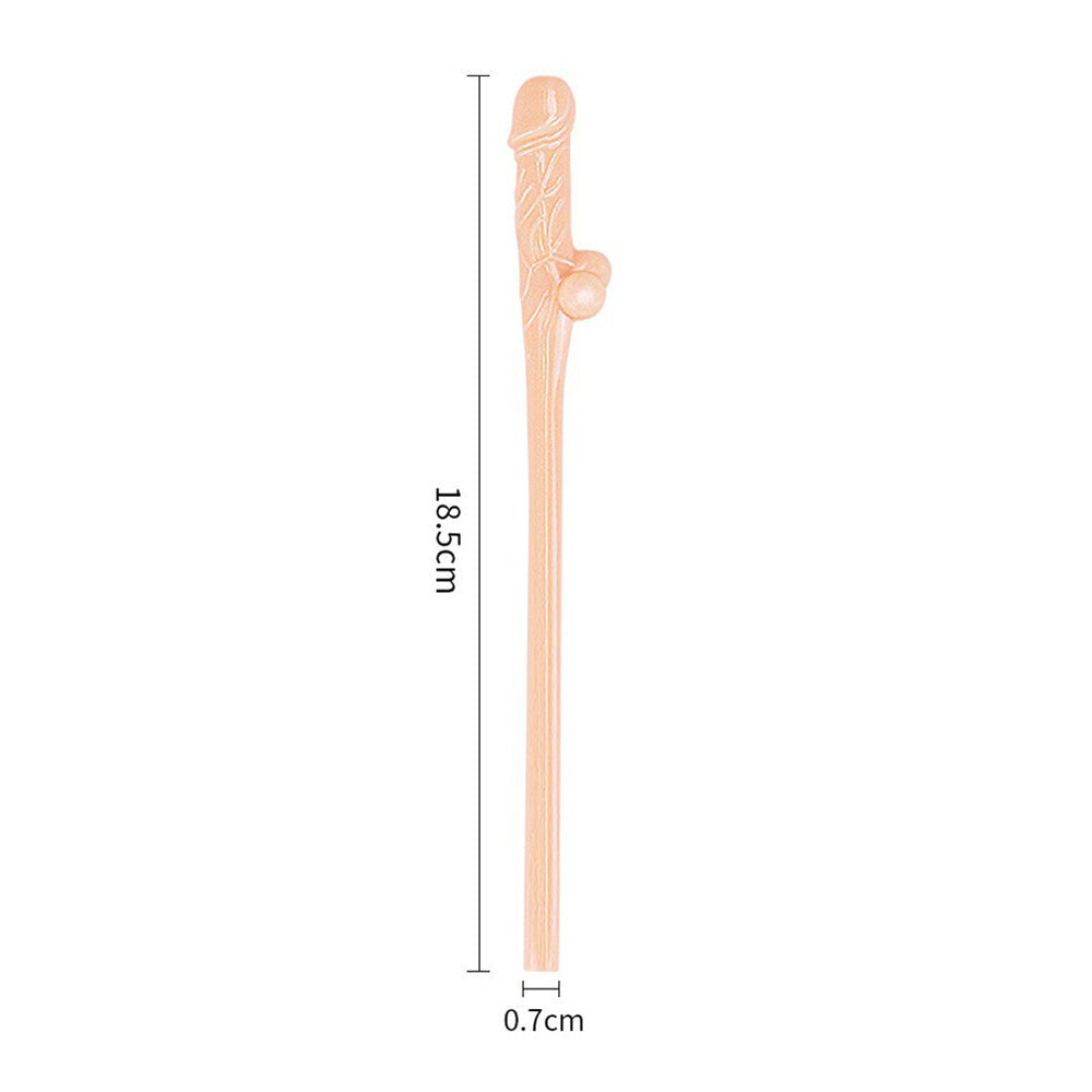 Lovetoy Pack Of 9 Flesh Pink Willy Straws Party Favors Hen And Stag Nights
