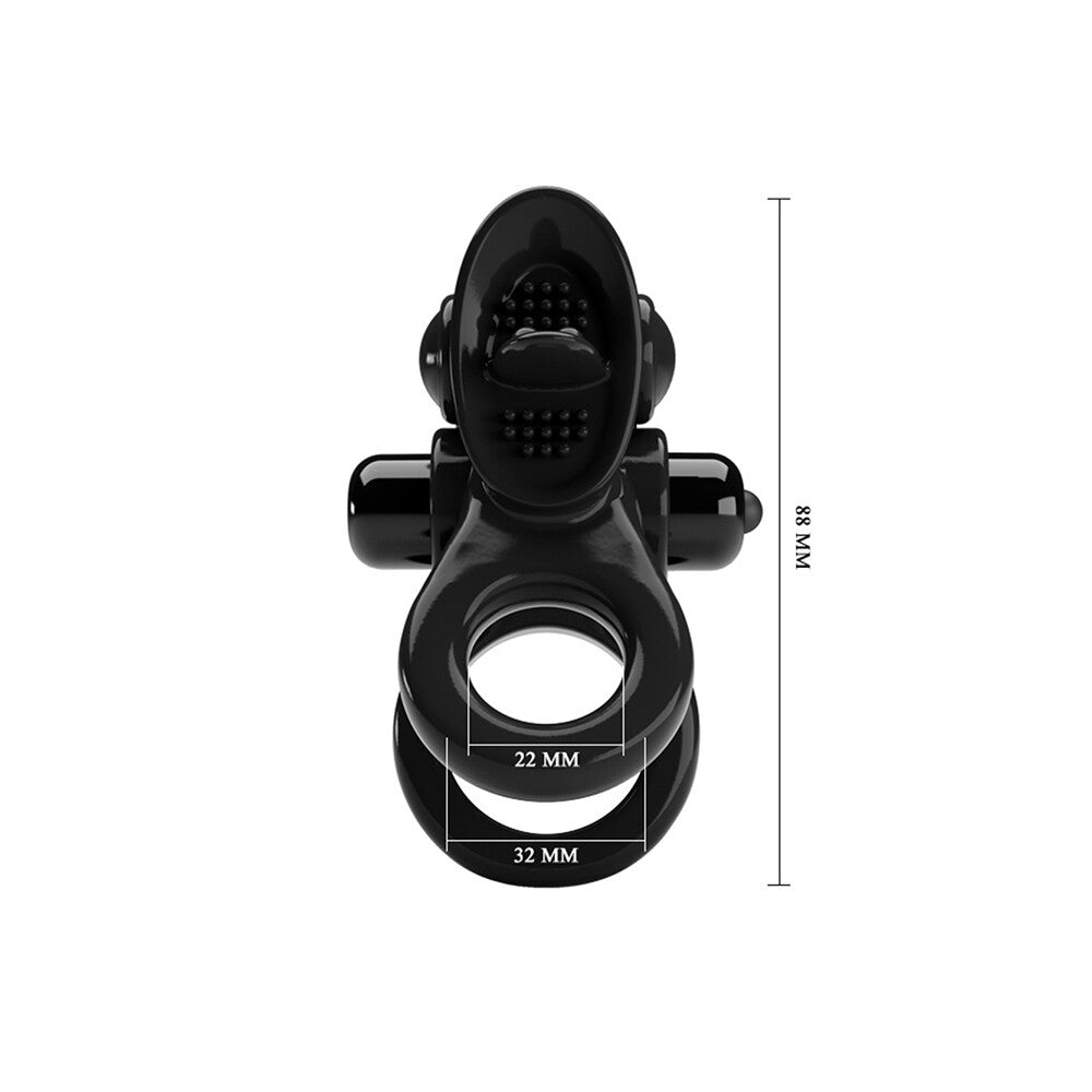 Pretty Love Passionate Vibrating Cock Ring With Tongue > Sex Toys For Men > Love Ring Vibrators