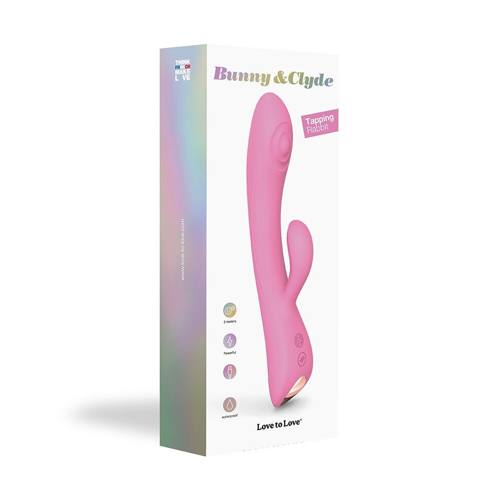 Love To Love Bunny And Clyde Tapping Rabbit Vibrator Pink VIBRATORS-RABBIT