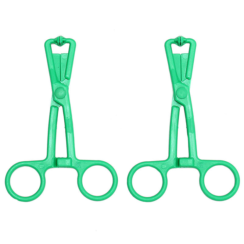 Green Scissor Nipple Clamps With Metal Chain > Bondage Gear > Nipple Clamps
