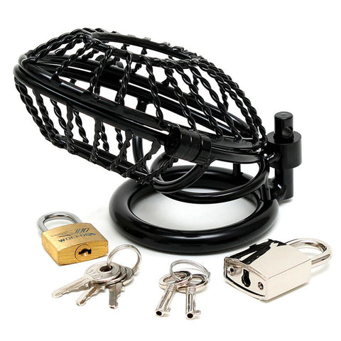 Opening Metal Male Chastity Device With Two Padlocks > Bondage Gear > Male Chastity