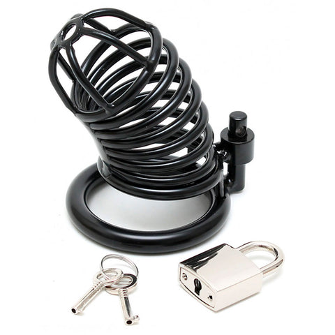 Metal Male Chastity Device With Padlock > Bondage Gear > Male Chastity