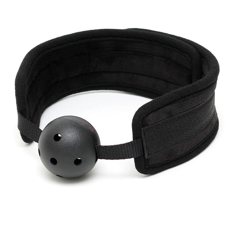 Black Padded Mouth Gag With Breathable Ball Default Title > Bondage Gear > Gags and Bits