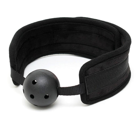 Black Padded Mouth Gag With Breathable Ball Default Title > Bondage Gear > Gags and Bits