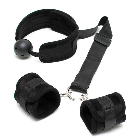 Breathable Mouth Gag With Cuffs Default Title > Bondage Gear > Bondage Kits