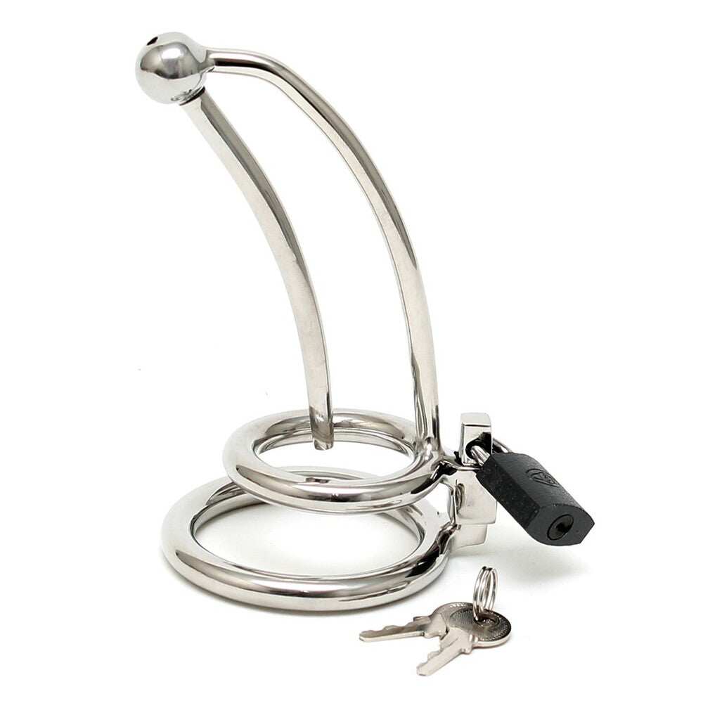 Chastity Penis Lock Curved With Urethral Tube Default Title > Bondage Gear > Cock and Ball Bondage