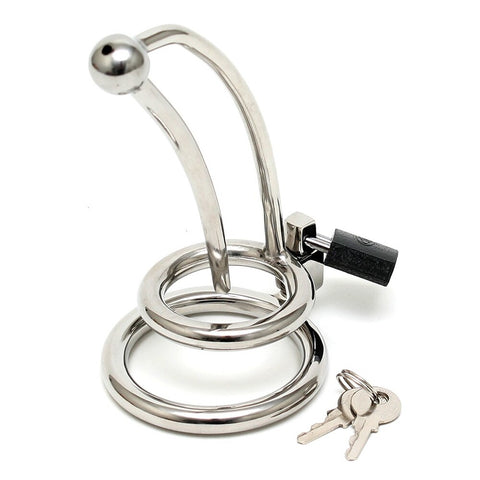 Chastity Penis Lock Curved With Urethral Tube > Bondage Gear > Cock and Ball Bondage