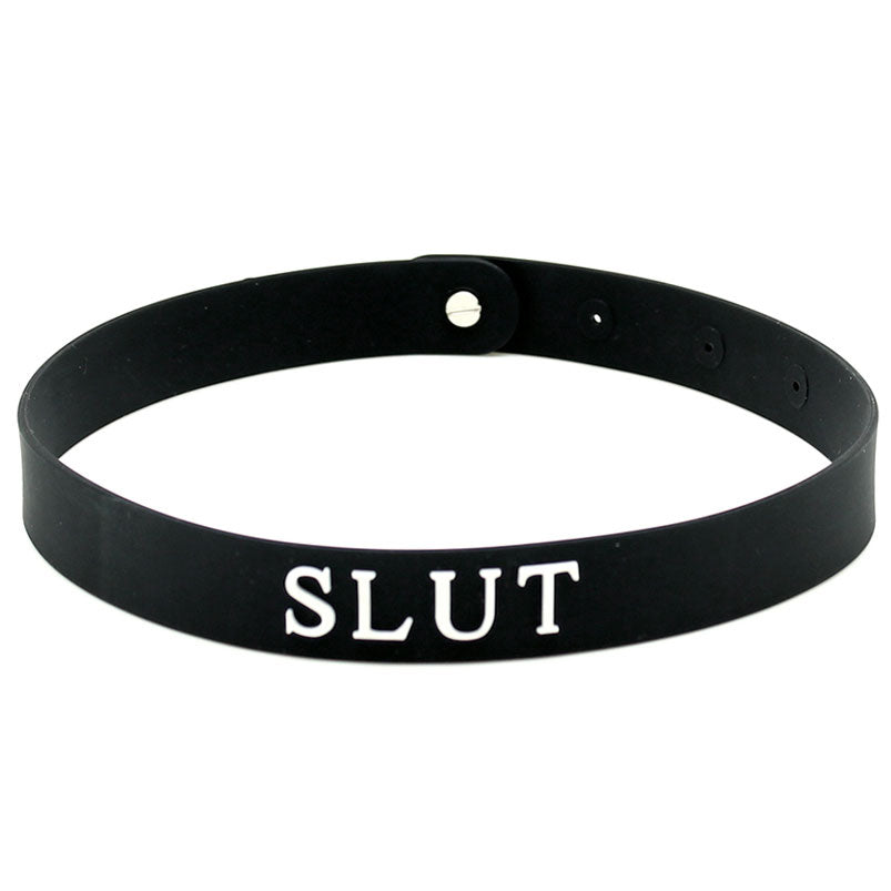Black Silicone Slut Collar > Bondage Gear > Collars