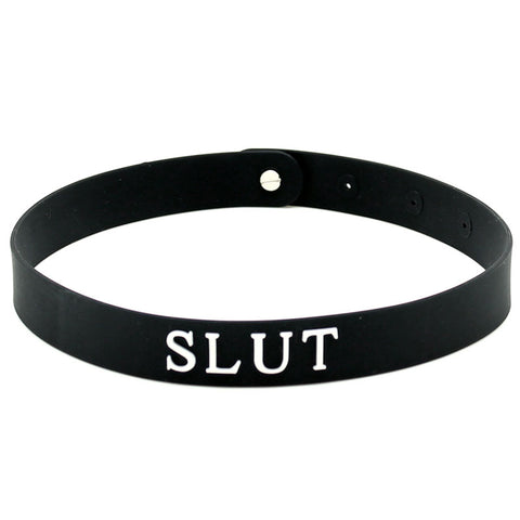 Black Silicone Slut Collar > Bondage Gear > Collars