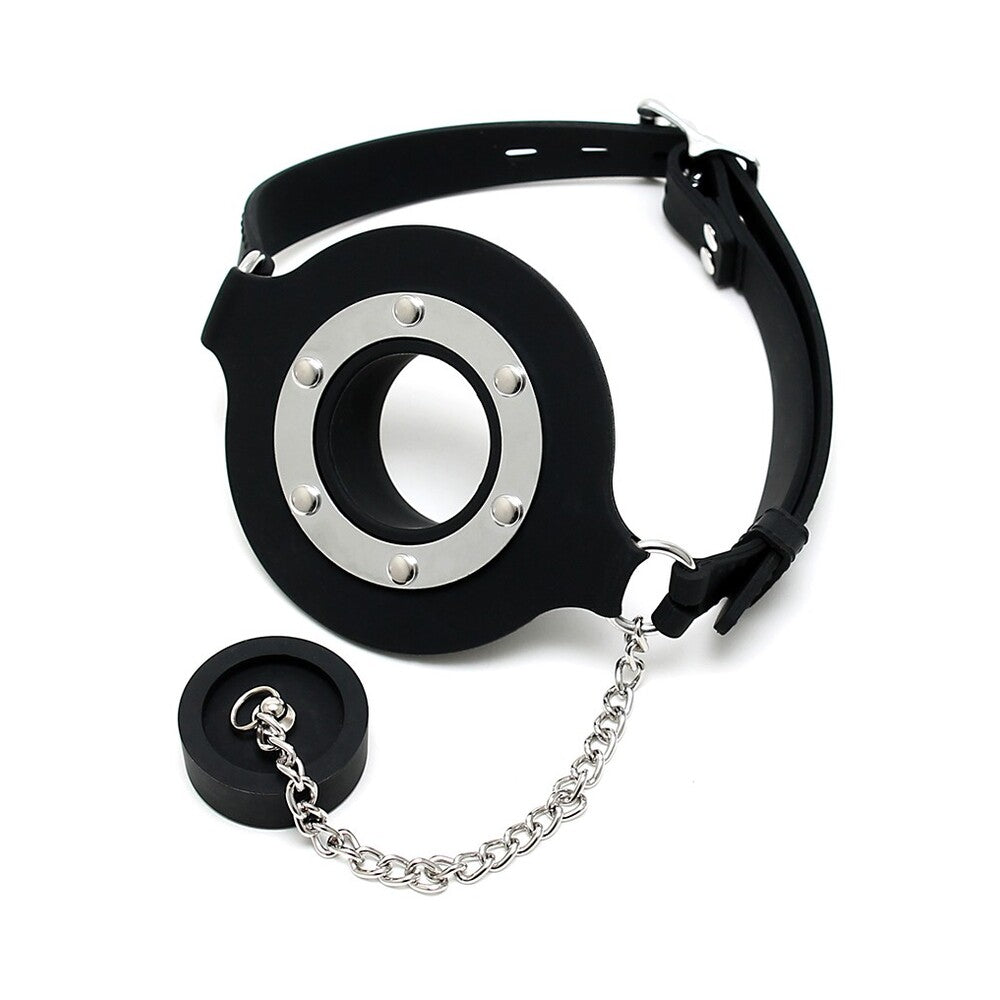 Mouth Gag With Opening And Stopper Default Title > Bondage Gear > Gags and Bits