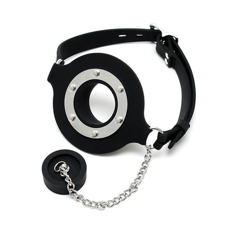Mouth Gag With Opening And Stopper Default Title > Bondage Gear > Gags and Bits