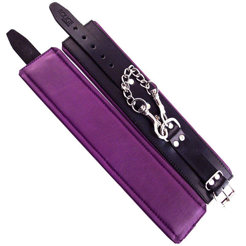 Rouge Garments Padded Leather Ankle Cuffs Purple Trim Default Title > Bondage Gear > Restraints