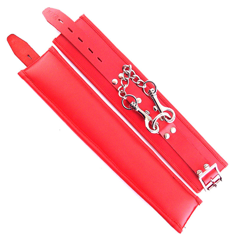 Rouge Garments Wrist Cuffs Padded Red Default Title > Bondage Gear > Restraints