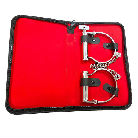 Rouge Stainless Steel Ankle Shackles With Comfort Lining > Bondage Gear > Restraints