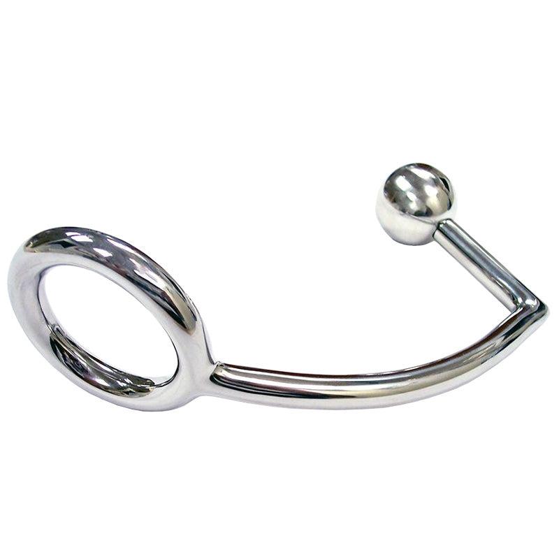 Rouge Stainless Steel Cock Ring With Ergonomic Anal Probe Default Title > Anal Range > Anal Probes