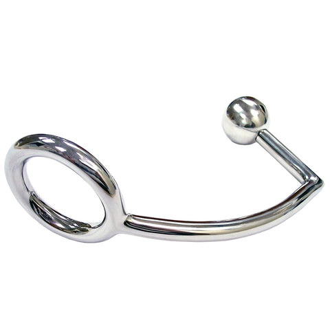 Rouge Stainless Steel Cock Ring With Ergonomic Anal Probe Default Title > Anal Range > Anal Probes