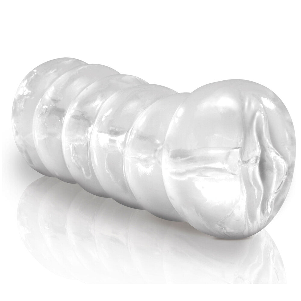Pipedream Extreme Clear Leader Snatch Masturbator Gold Strokers - Manual