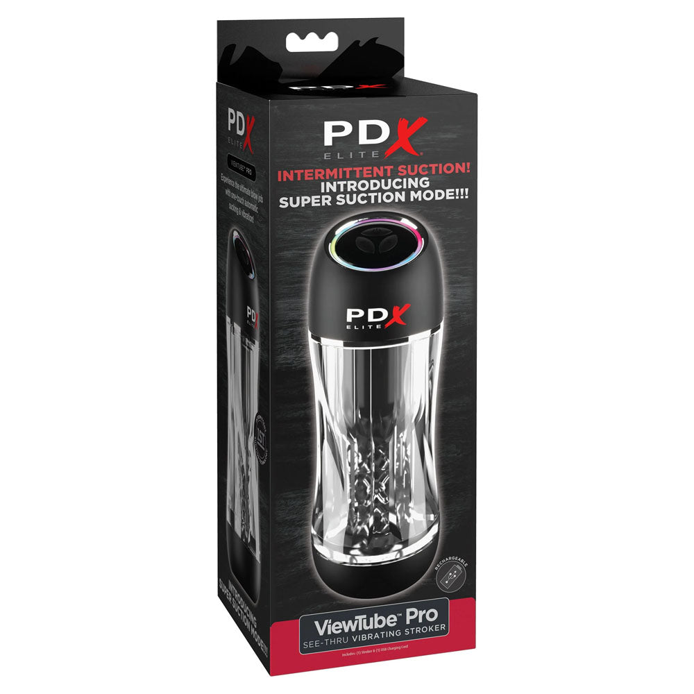 PDX Elite ViewTube Pro – Suction and Vibration Male Masturbation Toy > Sex Toys For Men > Masturbators > Vibrating
