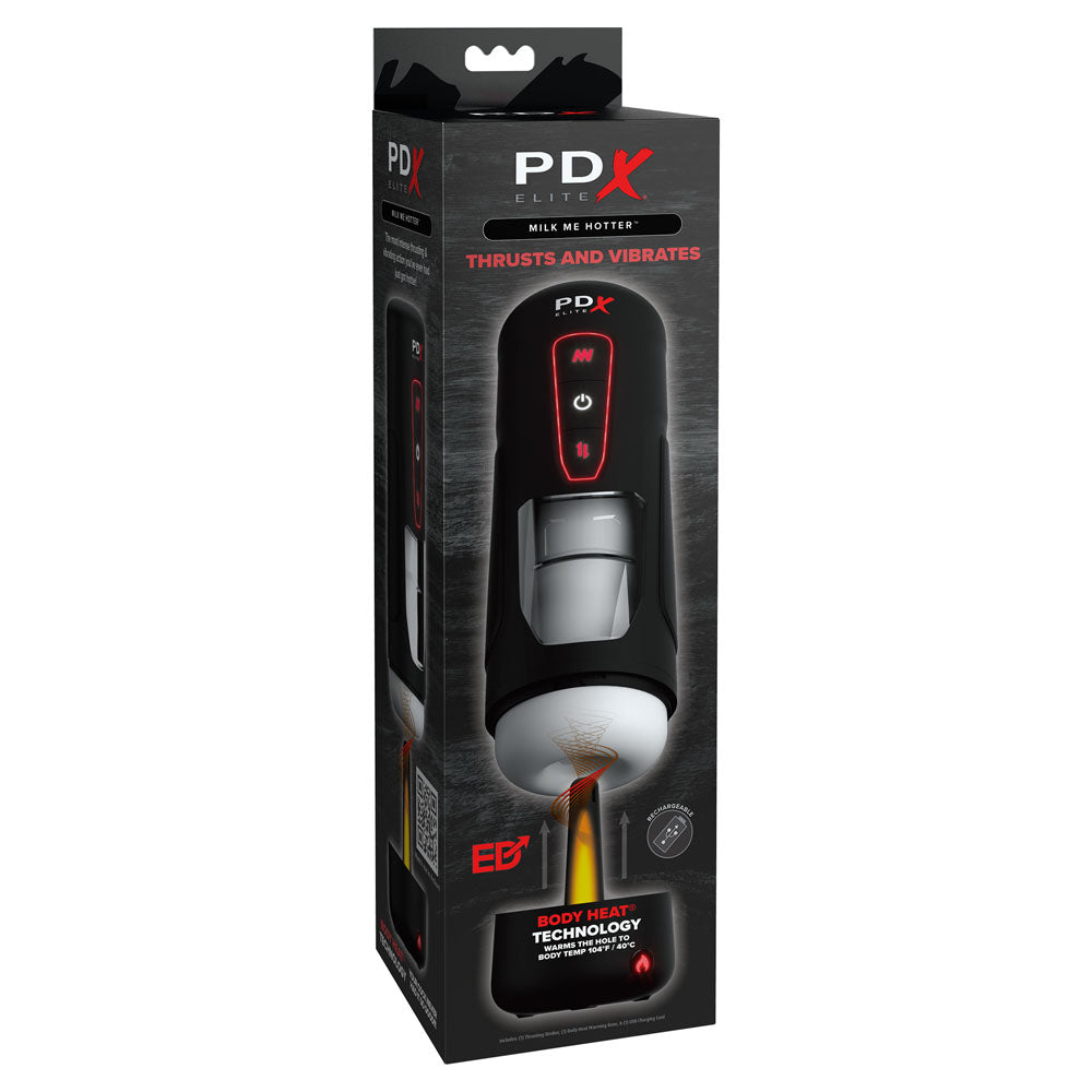 Pdx Elite Milk Me Hotter Thrusting Heating and Vibrating Auto Stroker Device > Sex Toys For Men > Masturbators Premium
