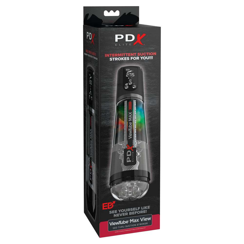 PDX Elite ViewTube Max Clear Suction Auto Stroker Male Masturbator > Sex Toys For Men > Masturbators > Vibrating
